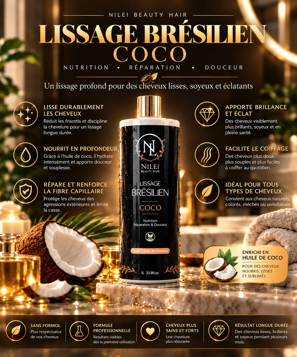 Duo Lissage NILEI – Tanin Avocat + Brésilien Coco